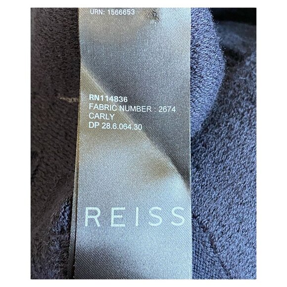 Reiss Carly Dark Blue (Night Navy) Fit and Flare Retro Knit Skirt Womens Sz 6 - Picture 4 of 8